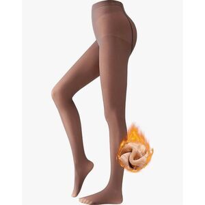 Brown Sheer Fleece lined tights
